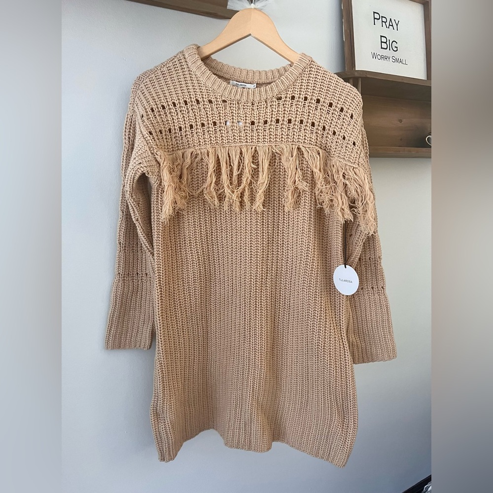 NWT Tularosa Fringe Knit Sweater Dress